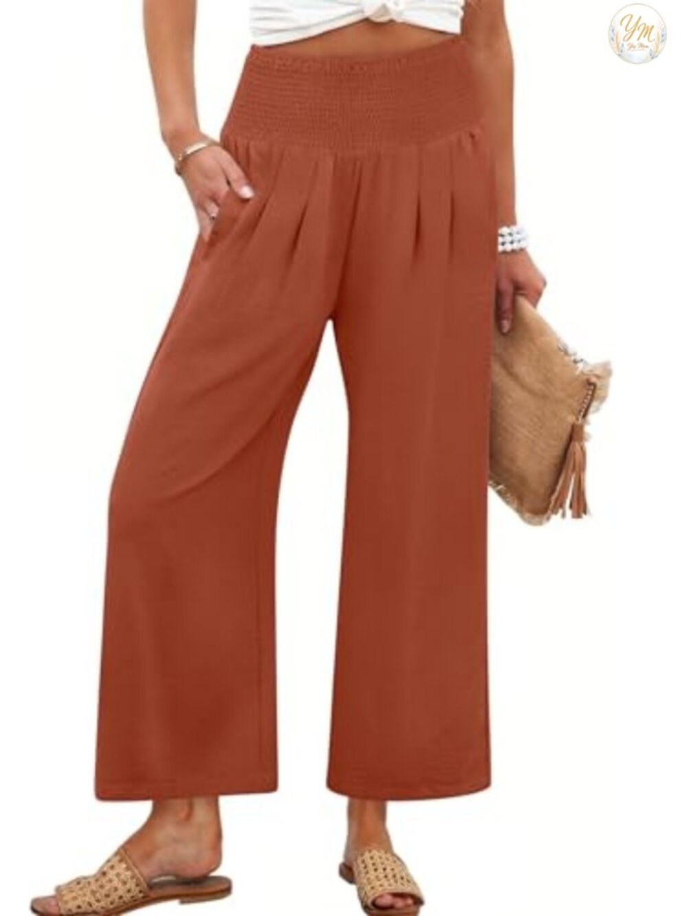 Wide Leg Palazzo Pants with Pockets High Waisted Loose Fit